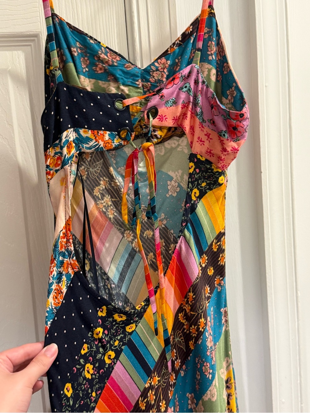 Free People Multicolor Striped Floral Maxi Dress - Picture 4 of 5